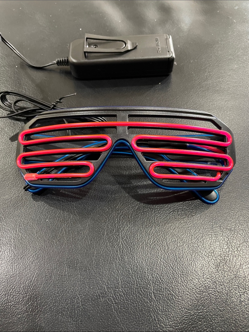 Neon Blue and Pink Light Up Glasses